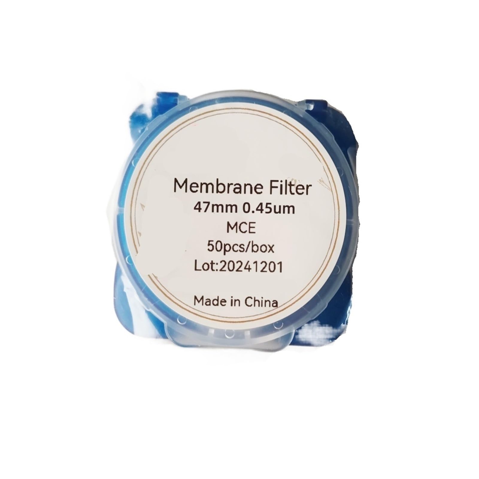 Papel de filtro cuantitativo 50 unidades de membrana de filtro microporoso MCE de 47 mm y 0,45 um.