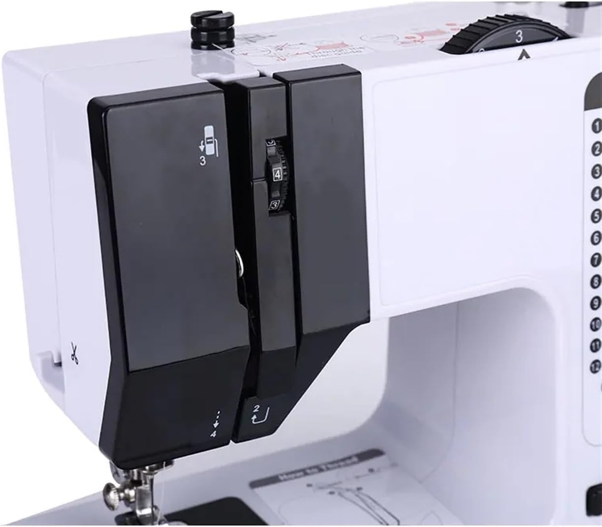 ミシン ポータブル ハンディ ミニ 交換可能な押さえ 40 ステッチ オーバーロック 編み物 スタートボタン 電動 ペダルテーブル付