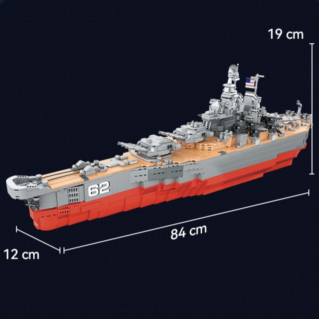 Amazon.co.jp: KOVOL アイオワ 戦艦ブロックセット 海軍軍艦モデル
