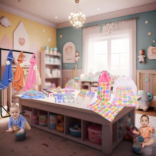 Image of Toddylon New Born Baby Essentials Kit 56 Combo Set (0-6 Months) | Newborn Hospital Bag Kit | Baby Combo Set for New Born | Infant Dress & Accessories Set | Ideal Gift for New Parents (Pink)