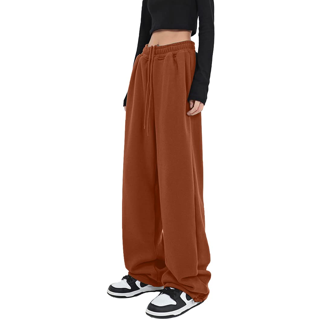 Womens Wide Leg Sweatpants Casual Loose Yoga Pants Comfy Lounge Joggers Baggy Sweatpants Pockets