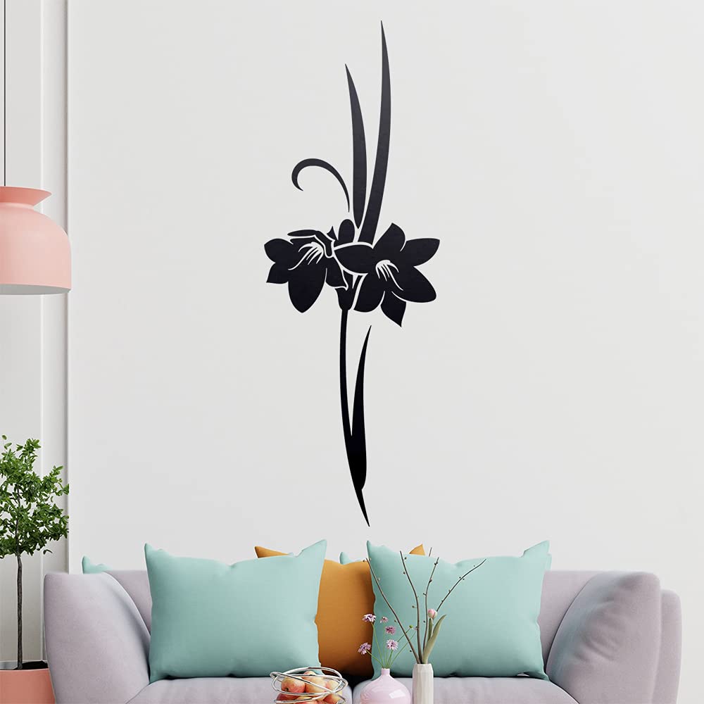 Kiwistar Fiori – Linee Adesivo in 6 Dimensioni – Wall Sticker Wall Sticker, 70_Schwarz, 40 x 11 cm