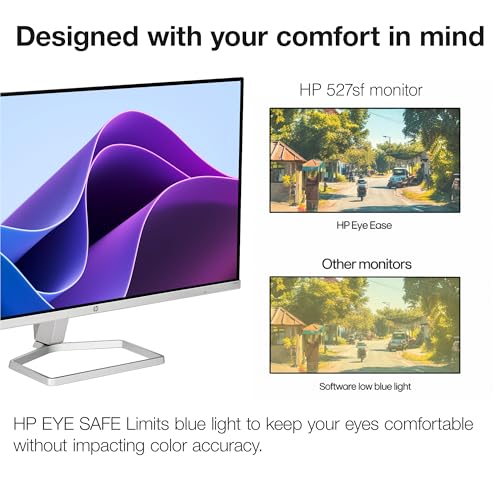 Image of HP Series 5 527SF 27 inch Full HD (1920x1080) Monitor (2-Pack) | IPS Display, 100Hz, Slim Bezel Design, Eye Comfort Technology & HDMI Connection, Replaces M27F (94F44AA#ABA) + 2X Screen Protector + More