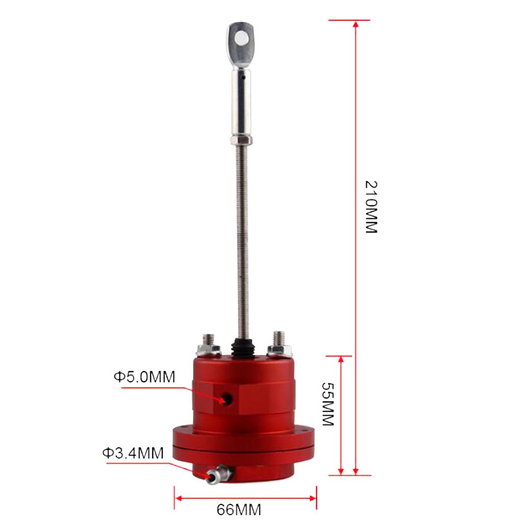 Turbo verstellbarer Wastegate-Stellantrieb Universal mit 6 x Feder & 4 x Stange rot