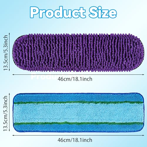 8 Pack Mop Pads for Bona Family of Mops, Washable & Reusable Microfiber Cleaning Pad Replacement for Hardwood and Multi-Surface, 4 Deep Cleaning Pad+4 Pet Microfiber Sweeping Pad
