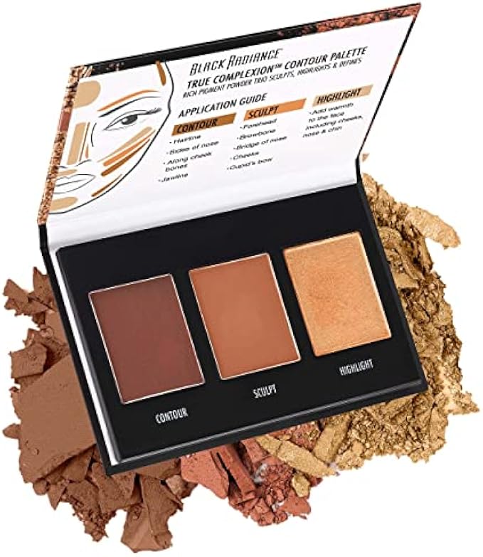 Black Radiance True Complexion Contour Palette, Medium to Dark, 0.38 Ounce