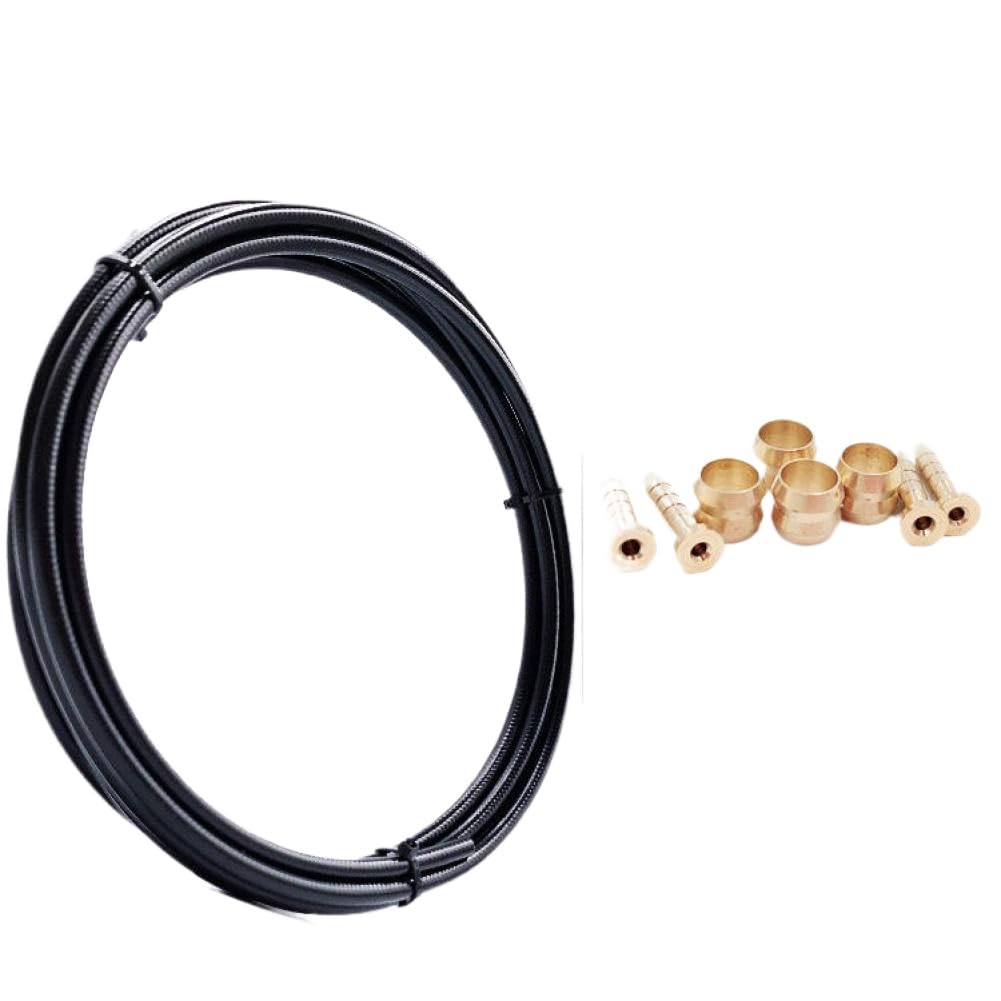 Cloudburstvoltix Bh59 1 Set Bike Brake Hose Mtb Hydraulic Disc Brake Tube 2.5M Connector Insert Olive Set Compatible With Mt200 M315 M395 M6000(Bh59 1 Set)