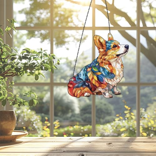 Image of Corgi Acrylic Ornament Gift for Dog Lovers Christmas Hanging Decor