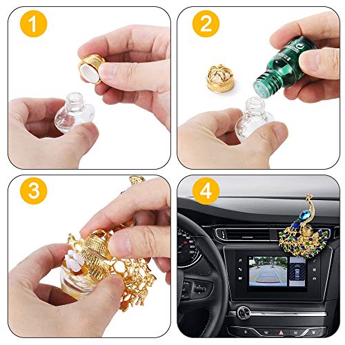 Peacock Car Accessories Car Aromatherapy Essential Oil Diffuser Diamond Locket With Vent Clip And Best Home Decoration Car Decoration Without Oil, Amind #TOP6