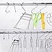 Daixers 10 Pack All-Powerful Scarf Apparel Punch Cup Bowl Kitchen S Shaped Silver Tone Polished Iron Plating Hanging Hooks for Bathroom,Bedroom,Office (Large)