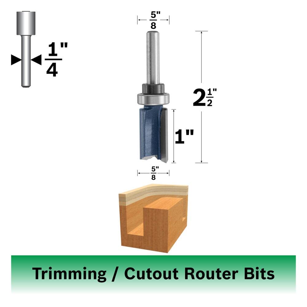 Embout De Défonceuse Bosch 85441M 1/2 X 1 Pouce 2 Flûtes Carbure