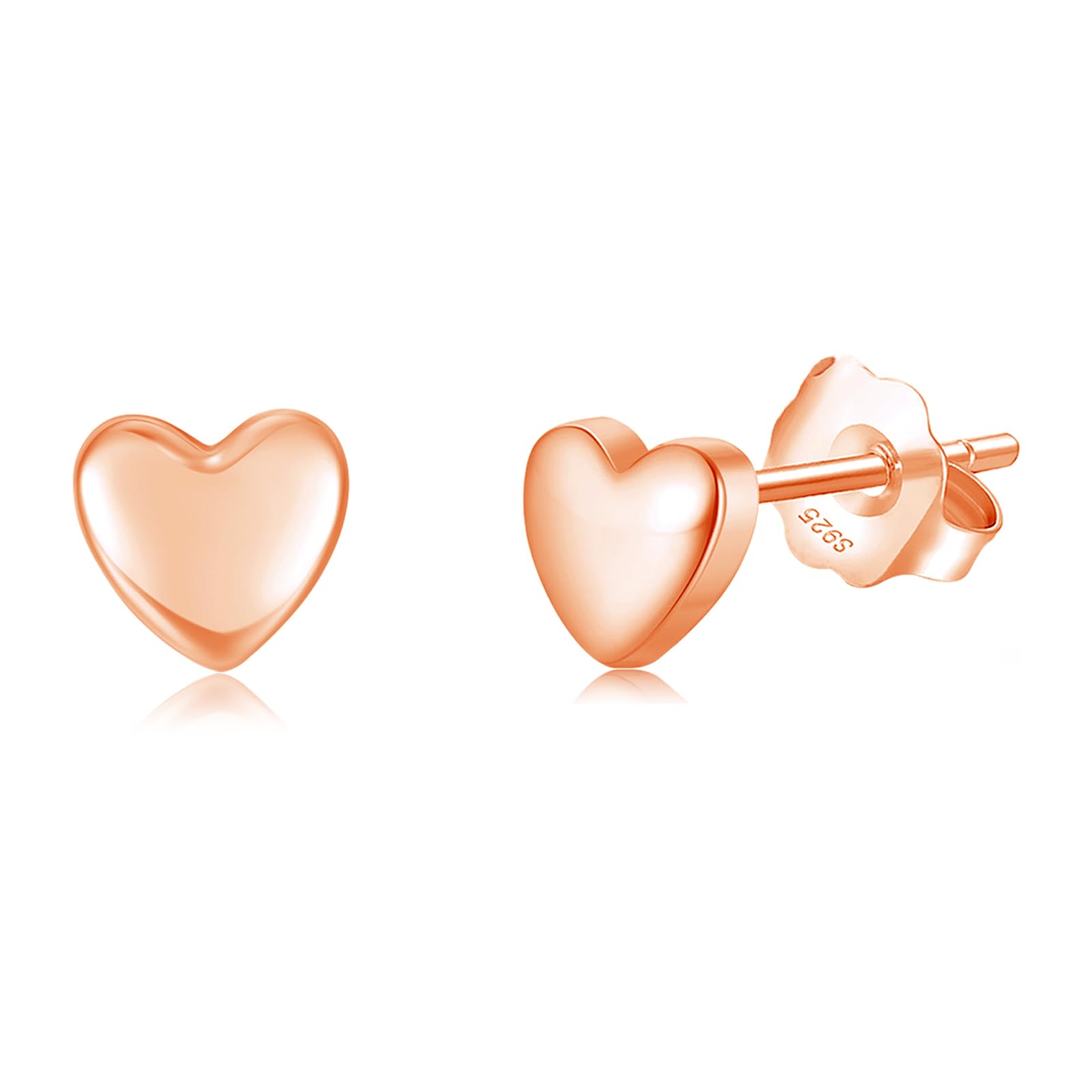 Deyanse Ohrstecker Silber 925 für Damen - Hypoallergene Rund Stern Herz Ohrringe, Schlafen Knorpel für Mehrere Piercings - Schmuck Mit Geschenk Box