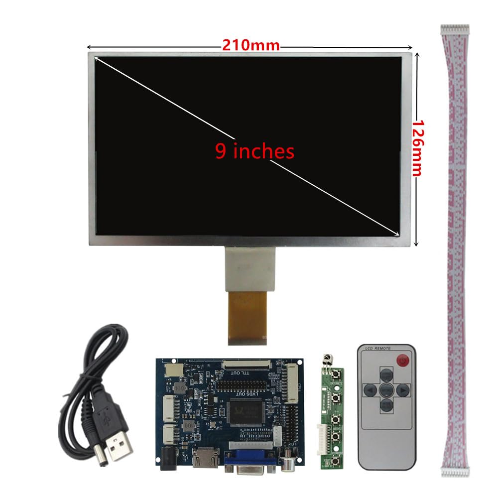 Generisch 9 pollici 1024 x 600 versatile universale portatile fai da te schermo LCD HDMI/VGA/AV scheda di controllo driver Raspberry Pi PC computer secondo monitor