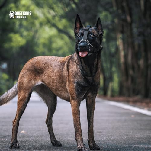 OneTigris Maulkorb, Nylon-Maulkorb Für Hunde Verstellbares Gurtband Geeignet für Maulkörbe von mittleren und großen Hunden Verhinderung von Bellen, Beißen und Kauen (XXL)