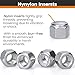 8#-32, Nylon Insert Hex Lock Nuts, 304 Stainless Steel, Bright Finish, Coarse Thread, Machinery, Automotive, Outdoor, Wooden Furniture, 25 PCS