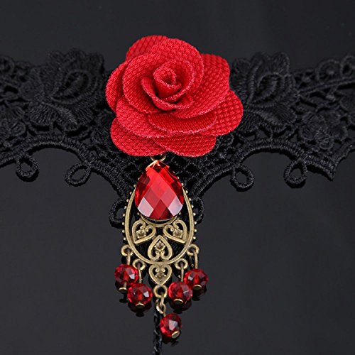 Image of Shining Diva Fashion Fabric Collection Charm Bracelet for Women (Red)(9121b)