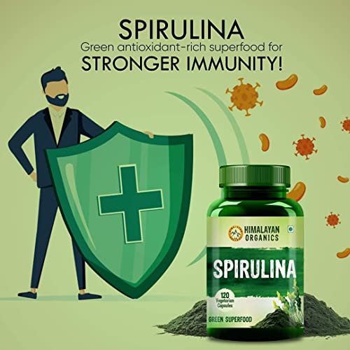 Joke Himalayan Organics Spirulina 2000Mg Per Serving - 120 Veg Capsules #TOP3