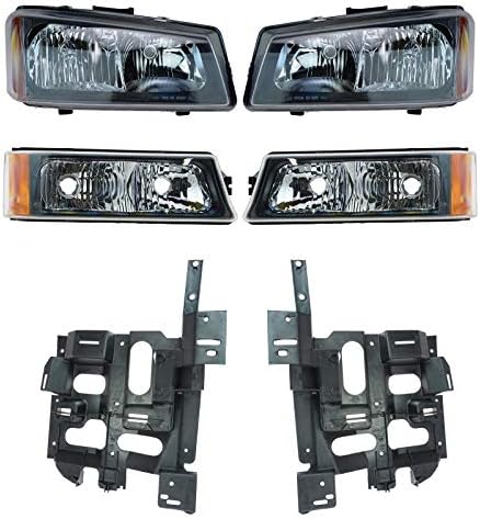 1A Auto Headlight Parking Light Lamp Mounting Bracket Kit LH RH for 05-07 Chevy Truck