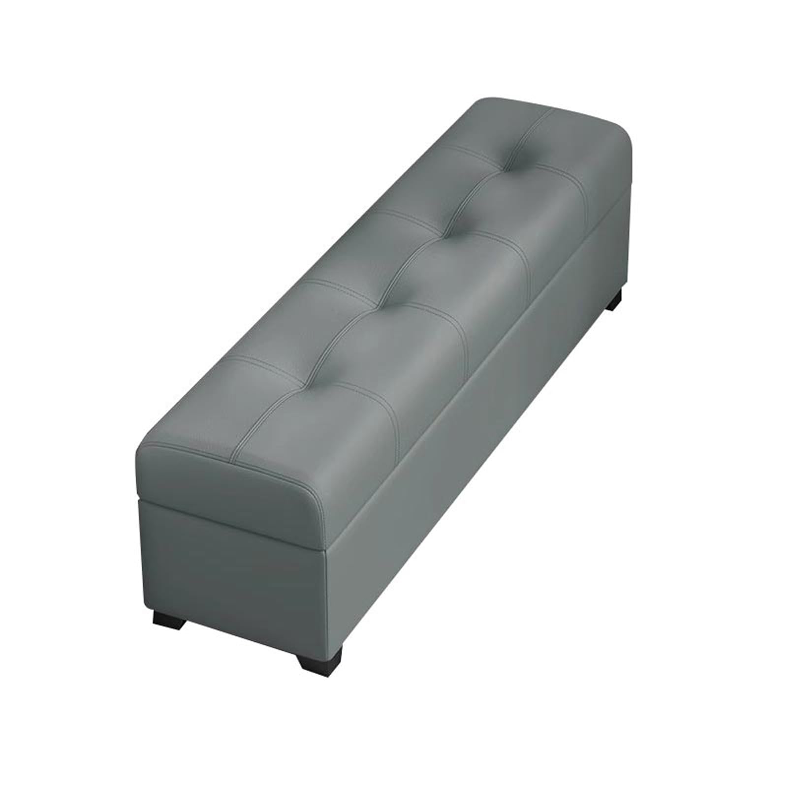 Banc de rangement coffre avec assise capitonnée pour bout de lit et meuble entrée