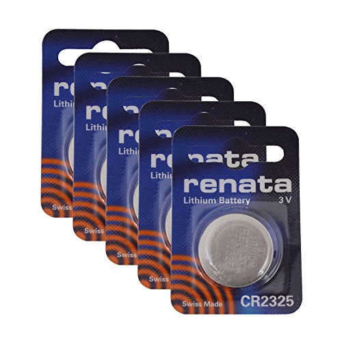 5pk Renata Coin Cell Battery CR2325 3V Lithium Replaces DL2325, BR2325