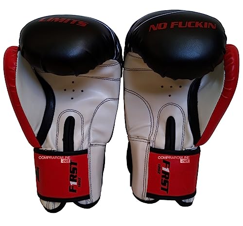 Luva de Boxe e Muay Thai Pretorian First Vermelho - 14oz -1 Par de Luvas, 1 Protetor Bucal 1 Par de