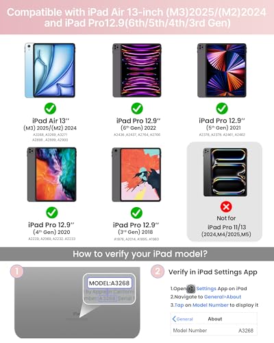 Funda con teclado Edge para iPad Air 13 M2 y Pro 12.9 con trackpad typecase 2