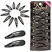 Dofash Snap hair clips metal grips 5cm/2in basic hair accessories (Black)