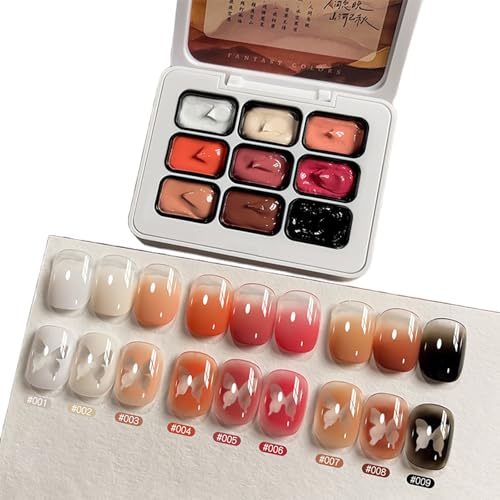 Paleta de Gel para Uñas Sponge Pat Paint 9 Colores Otoño miniatura 1