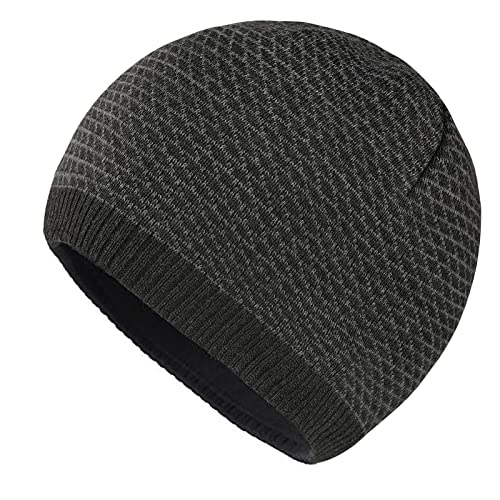 Image of Mens Winter Warm Knitting Hats Plain Skull Beanie Cuff Toboggan Knit Cap