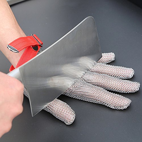Anself Cut Resistant Glove Stainless Steel Mesh Knife Cut Resistant Protective Glove - Thumbnail 6