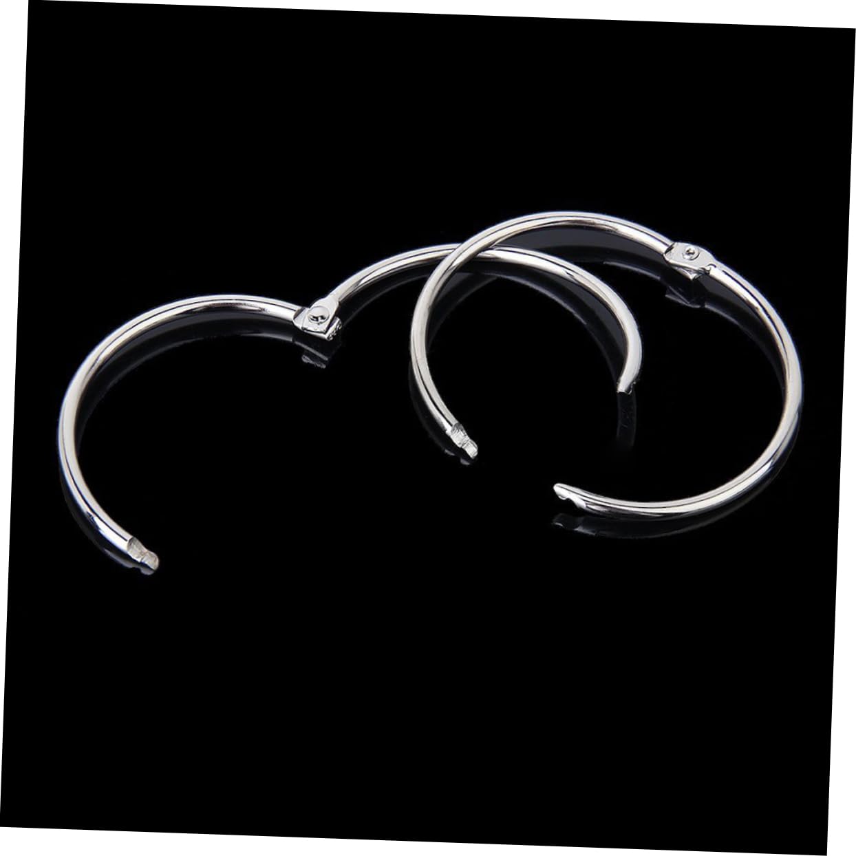 Bagues D'album Articulées 65mm, Lot de 10 en Métal Nickelé