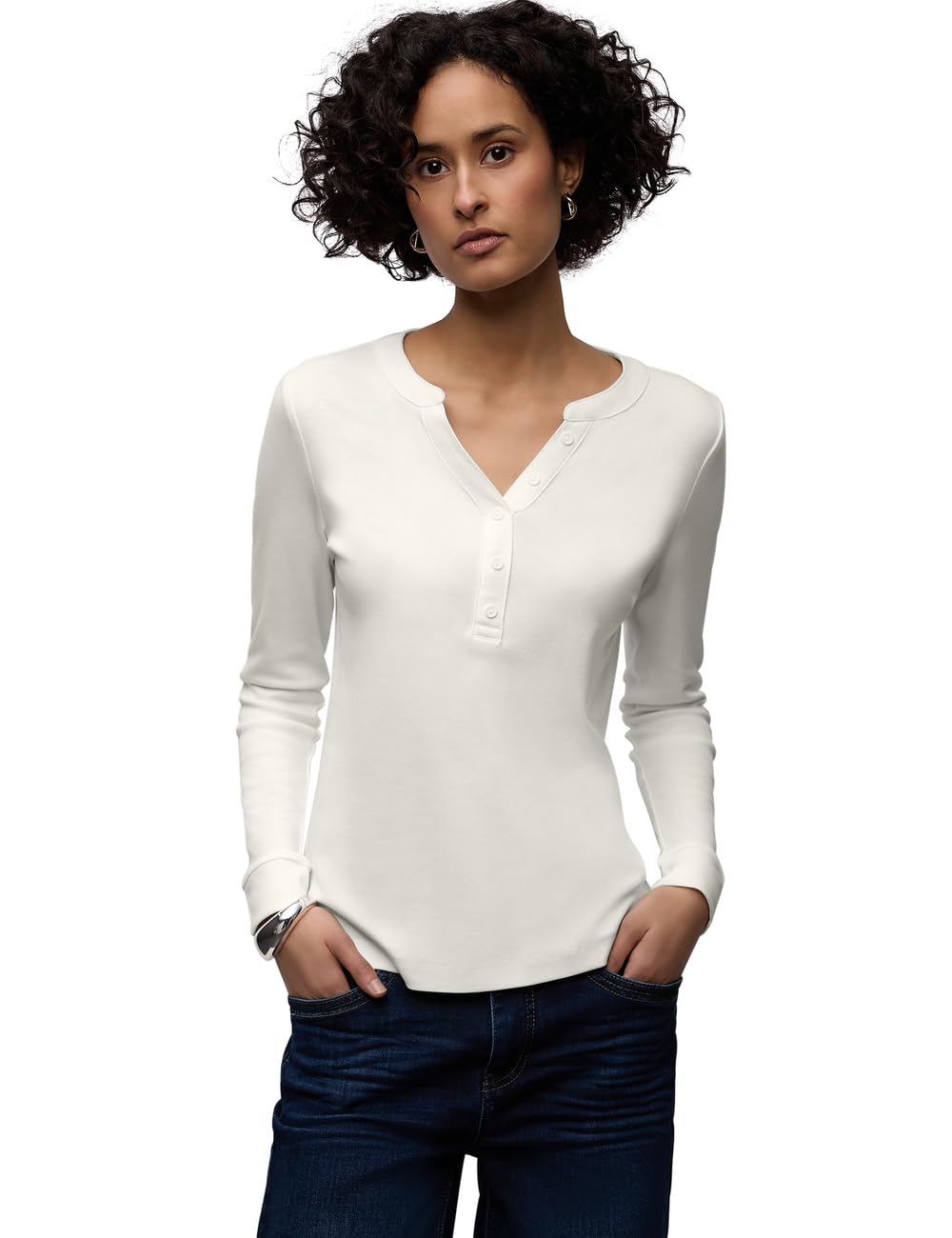 Street One Damen Shirt in Unifarbe