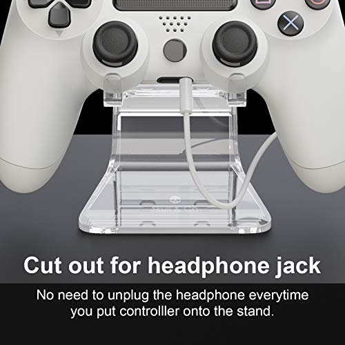 Image of Skull & Co. Phantom Stand Bundle: Transparent Controller Stand Holder + Black Thumb Grips Compatible for All Controllers [for PS4 /Switch Pro /Xbox Elite /Elite2 /other 3rd Party Controllers]