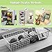 X-cosrack Metal Wire Basket Wall Mount, 3 Tier Wall Storage Basket Organizer with Chalkboards Hooks, Kitchen Fruits and Vegetables Produce Bin Rack Toys Organizer Bathroom Tower Hanging Basket (Black)