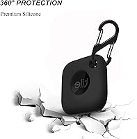 Vista 3 de 4 fundas para Tile Mate Tracker 2024/Tile Mate Tracker 2022, funda protectora de silicona suave que absorbe los golpes con accesorios de mosquetón