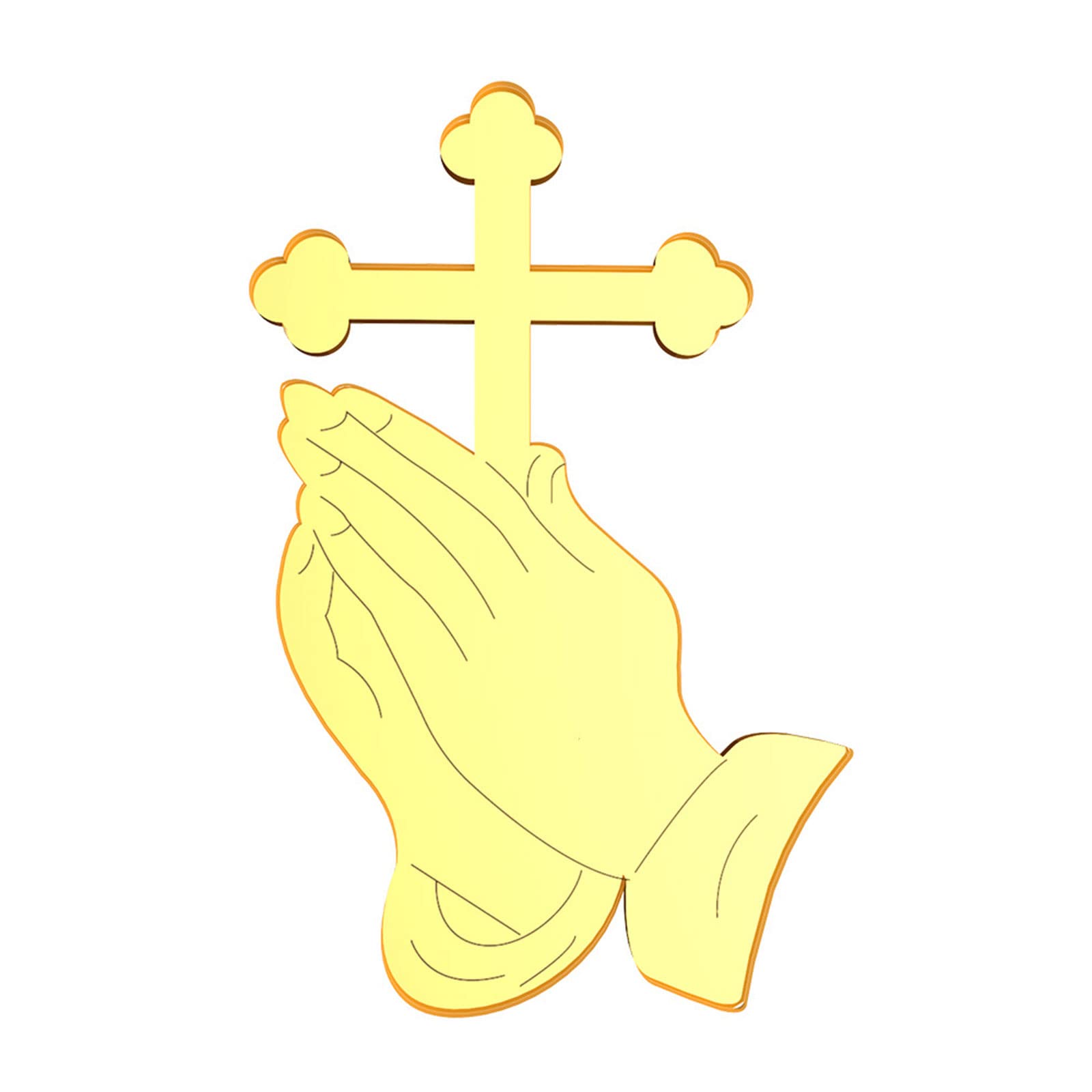 Kalttoy 5pcs Praying Cross Acrylic Cake Toppers Holiday Party Decorative Supplies for Children Girl Boys Birthday Cross Cake Toppers for Girl