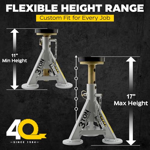 Image of ESCO 3 Ton Performance Shorty Low Profile Jack Stands, 1 Pair