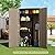 ZZM Large 52 Cu.ft Waterproof Storage Shed, Outdoor Storage Cabinet?Durable Resin Storage for Patio Furniture, Garden Tools, Pool Accessories, Mower Storage (Coffee)