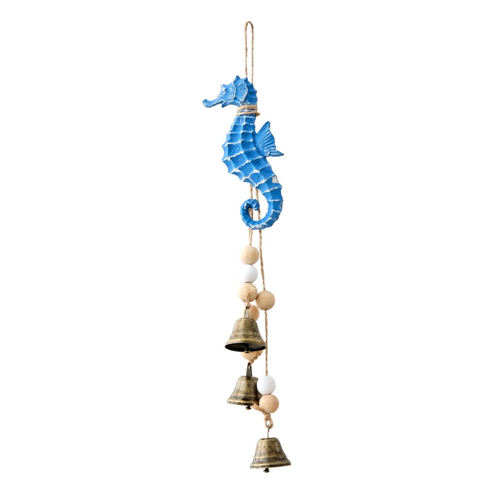 LUCKGONI Turtles/Seahorses/Starfishs Wind Chimes for Outside Beach Wooden Windchimes Hanging Decoration for Garden Home Yard