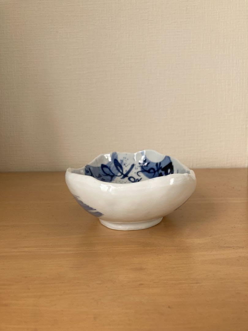 Amazon.co.jp: 青い鯛の楕円鉢 夕立窯 風月 ペア皿 御祝 : ホーム