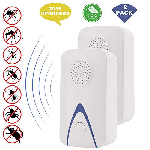 Preisvergleich Produktbild CBROSEY Ultraschall Schädlingsbekämpfer,Elektronische Insektenschutzmittel Schädlingsbekämpfung für Indoor Mäuse Insekten Kakerlake Mäusespinnen Ratten Mücken,2 Stück