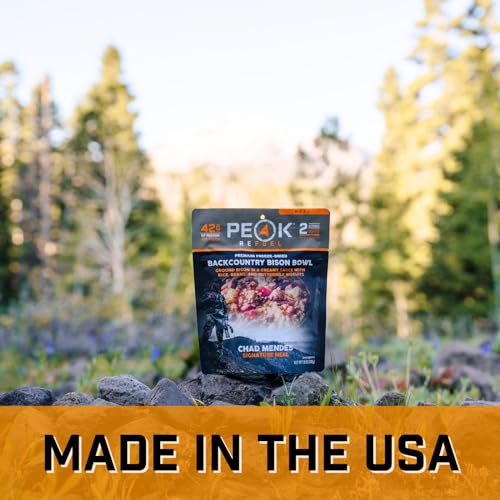 Peak-Refuel-Backcountry-Bison-Bowl-Chad-Mendes-Signature-Meal-Premium-Freeze-Dried-Variety-Meals-Hunting-Survival-Camping-Backpacking-Food-High-Protein-Game-Meats-MRE-Made-in-USA