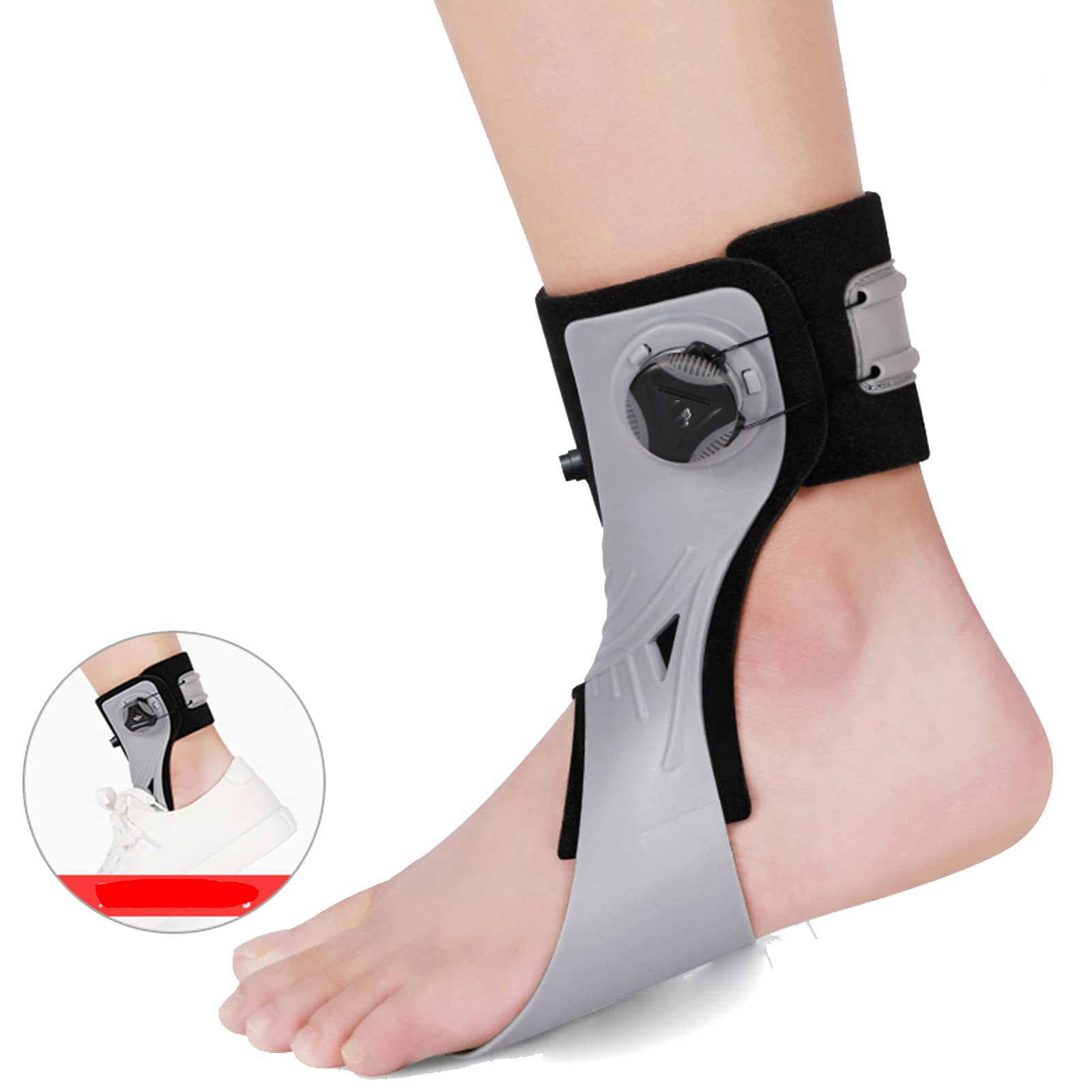 Soporte ortopédico para caída de pie, Soporte de Tobillo Ajustable, Soporte de Soporte de órtesis de pie de Tobillo para Fascitis Plantar para Mejorar la Marcha al Caminar, aliviar el Dolor de Manera