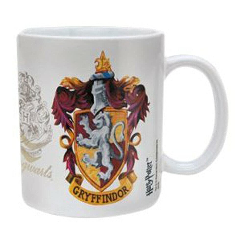 Pyramid International Harry Potter Gryffindor and Hogwarts Crests Ceramic Mug in Presentation Box - Official Merchandise