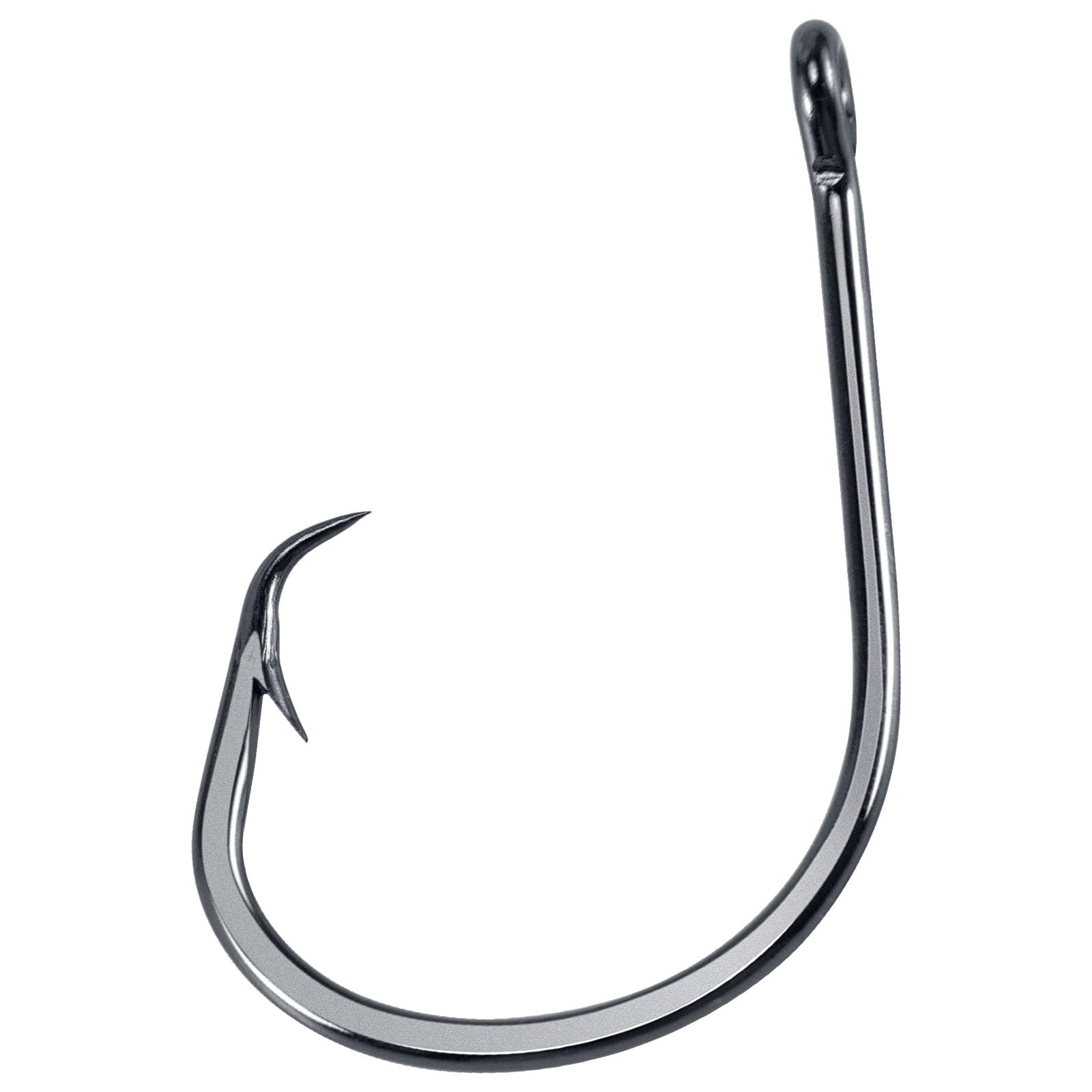 Dr.Fish 50 Pack in-line Circle Hooks, Straight Shank Octopus Hooks, Freshwater & Saltwater Fishing Catfish Tuna Bass Striper