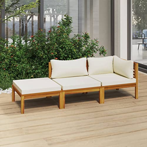 Festnight Gartensofa 3-Sitzer Balkonmöbel Keiner Balkon Lounge Sofa Outdoor Balkonlounge Bank Sitzbank Garten…