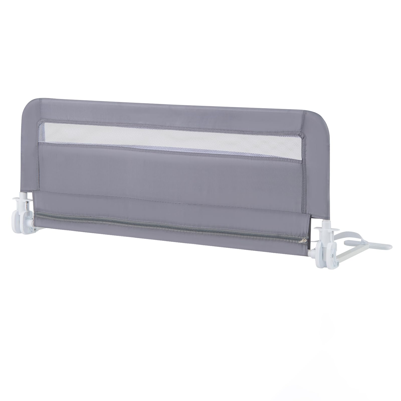 GOPLUS Barrera de Cama Plegable para Niños (Gris)
