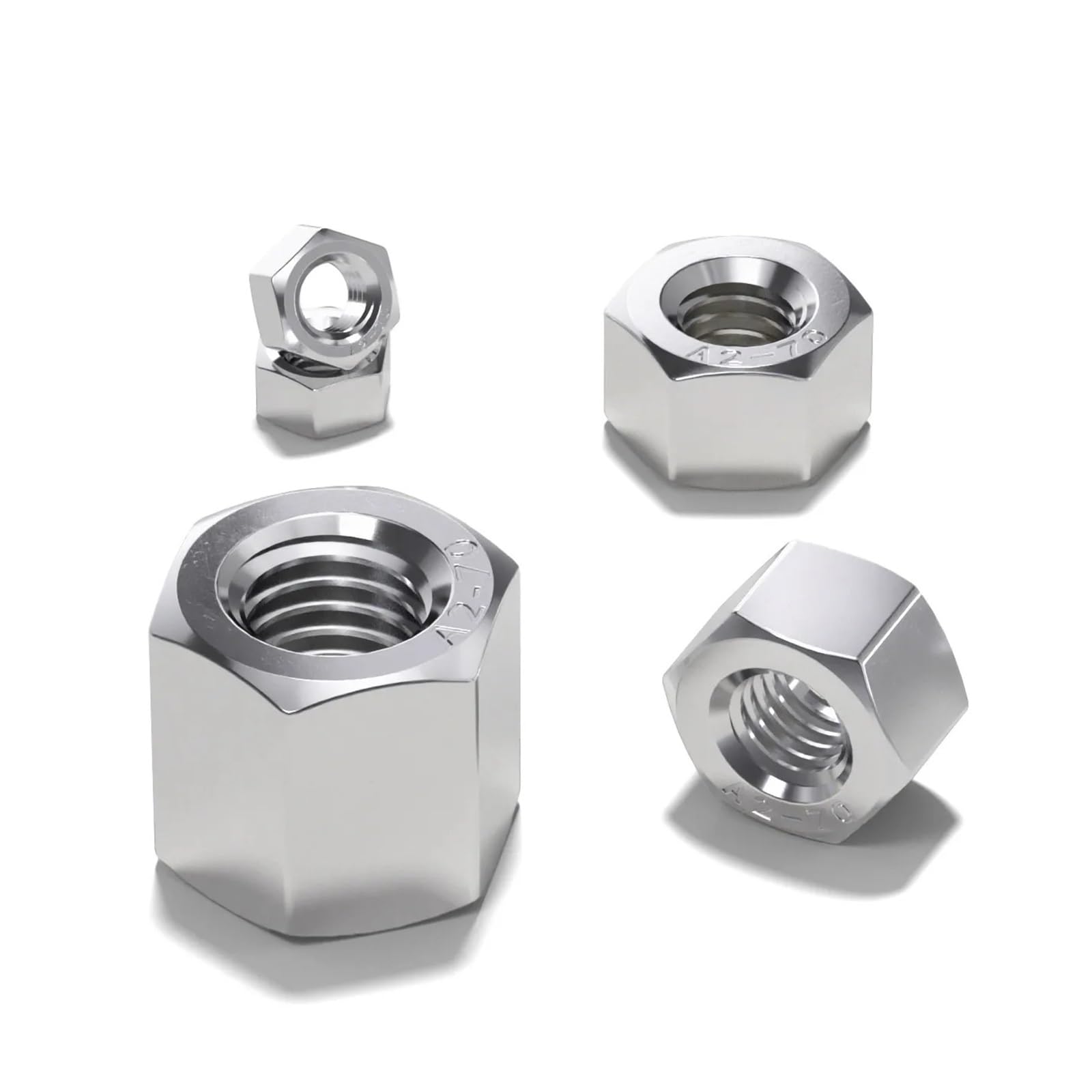 1-100 Uds 304 Tuercas Hexagonales De Acero Inoxidable Hexagonal M3 M4 M5 M6 M8 M10 M12 M14 M16 M18 M20 M24 M27 M30 M33 M36 M42 M56(M45x44.5mm 1pc)