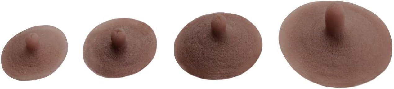 Realistic Perky Adhesive Nipples (L, Brown)