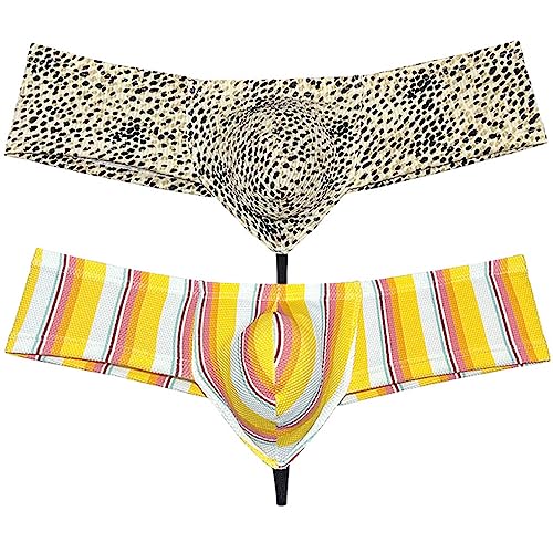 Men's Bubble Knitted Ultra Mini Cheek Underwear Bulge Pouch Brazilian Bikini String Crotch Boxer Briefs Boy Shorts